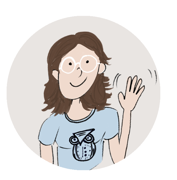 cartoon katherine waving hi