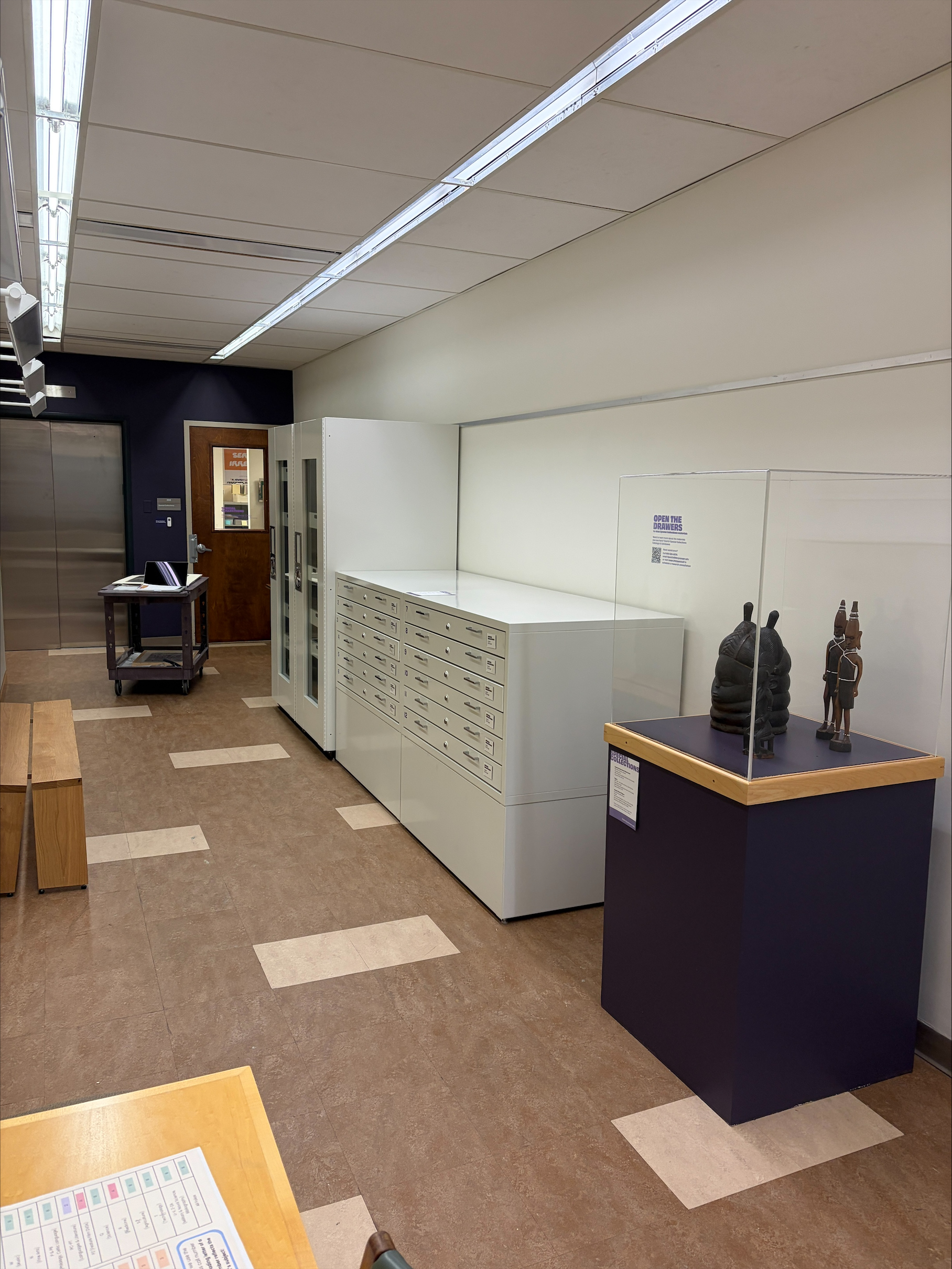Location of drawers